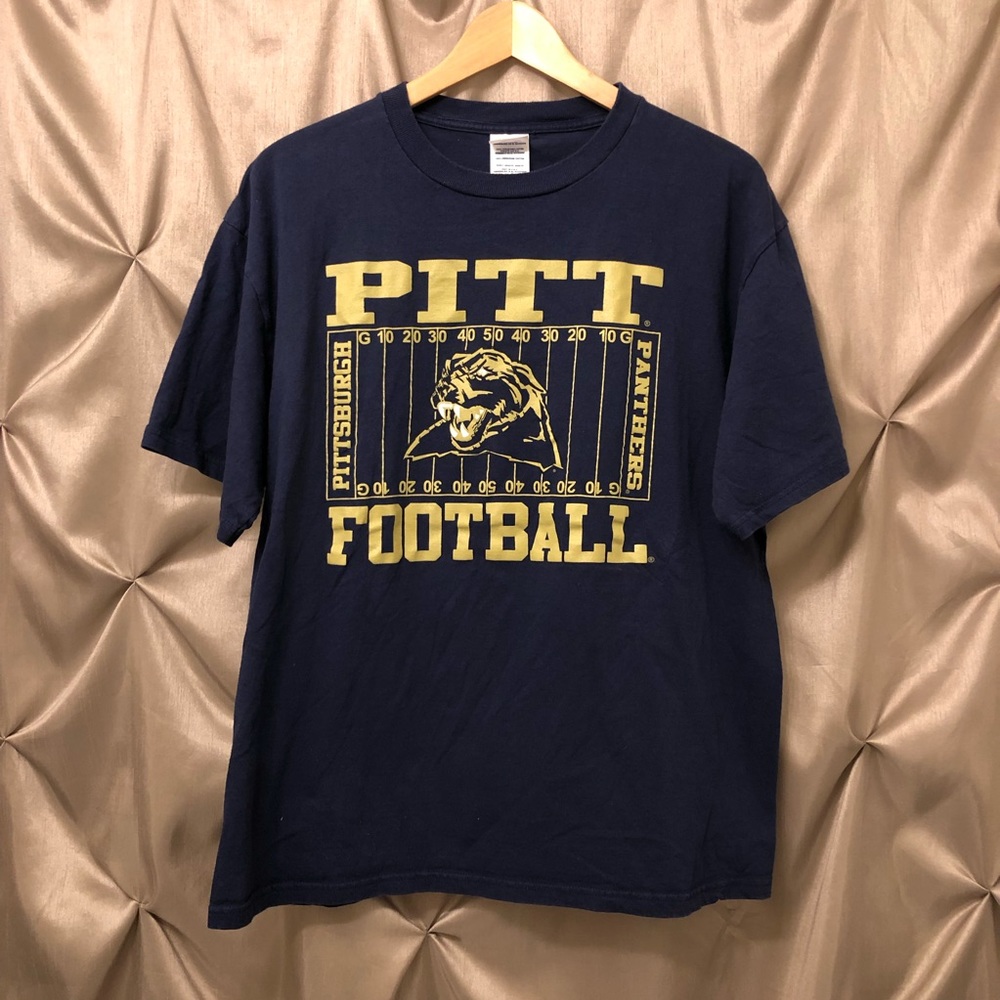 Pittsburgh Panthers Football Logo Shirt Size L NCAA